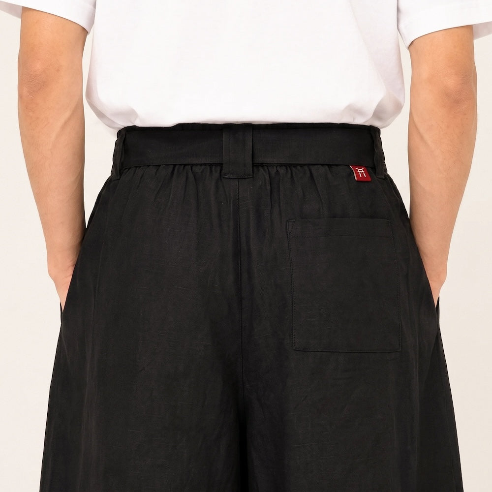 Kaze - Pantalon court plissé japonais