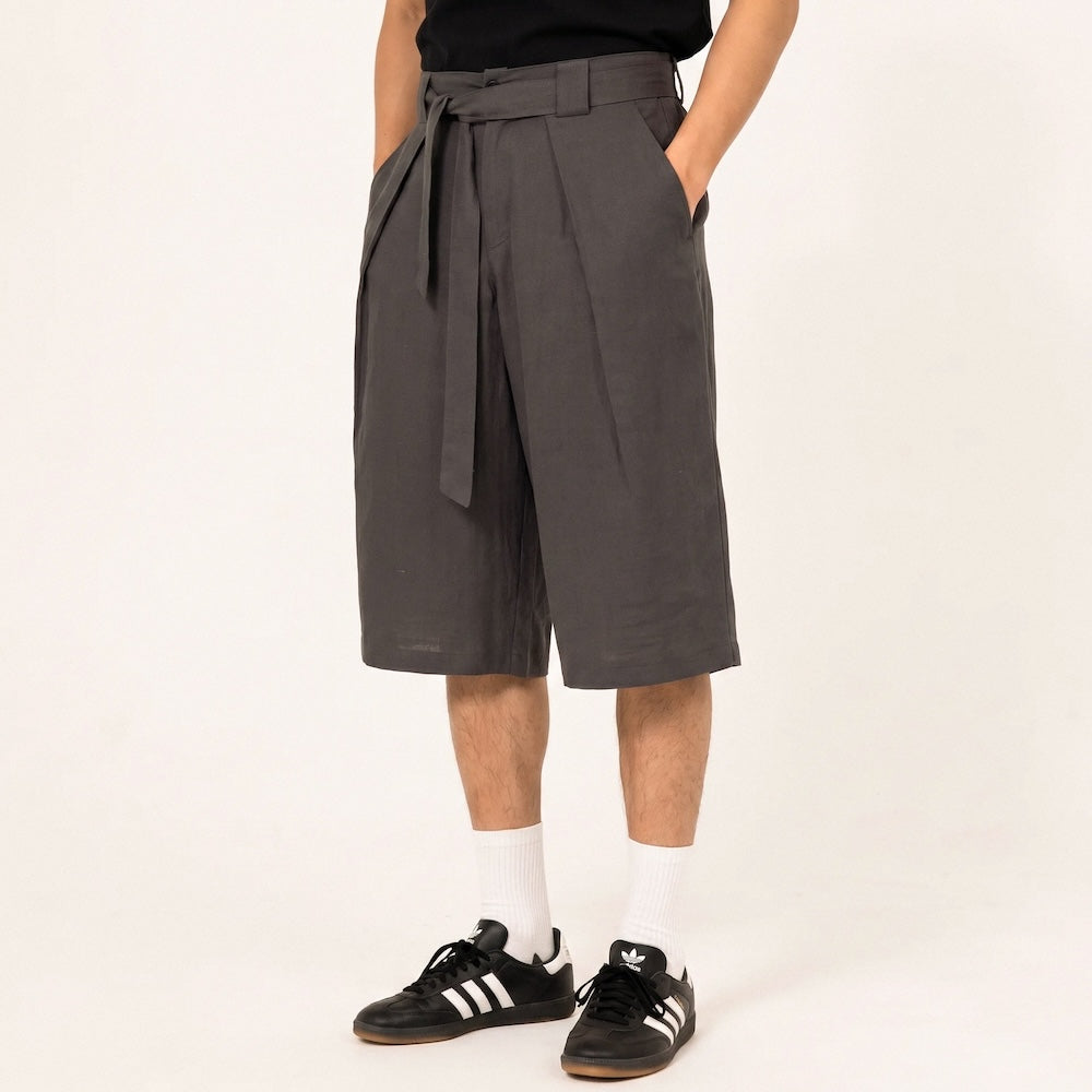 Kaze - Pantalon court plissé japonais
