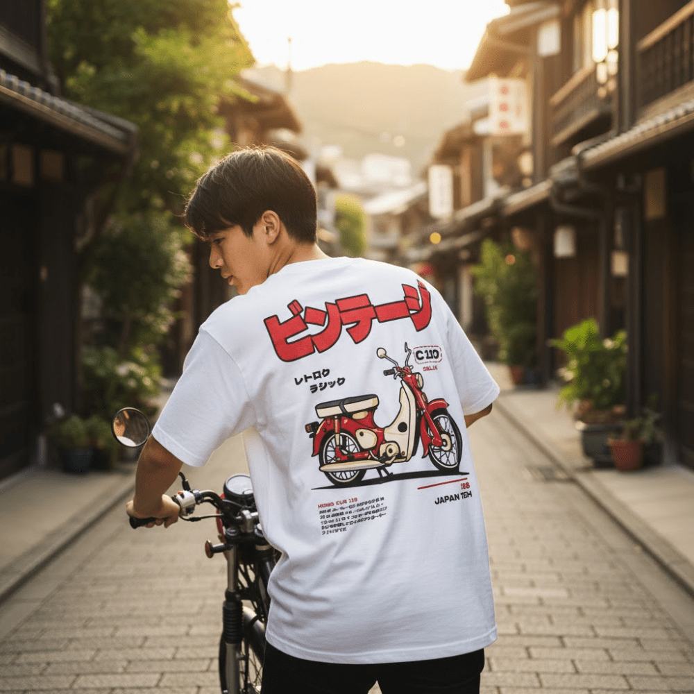 Super Cub - T-shirt japonais oversize