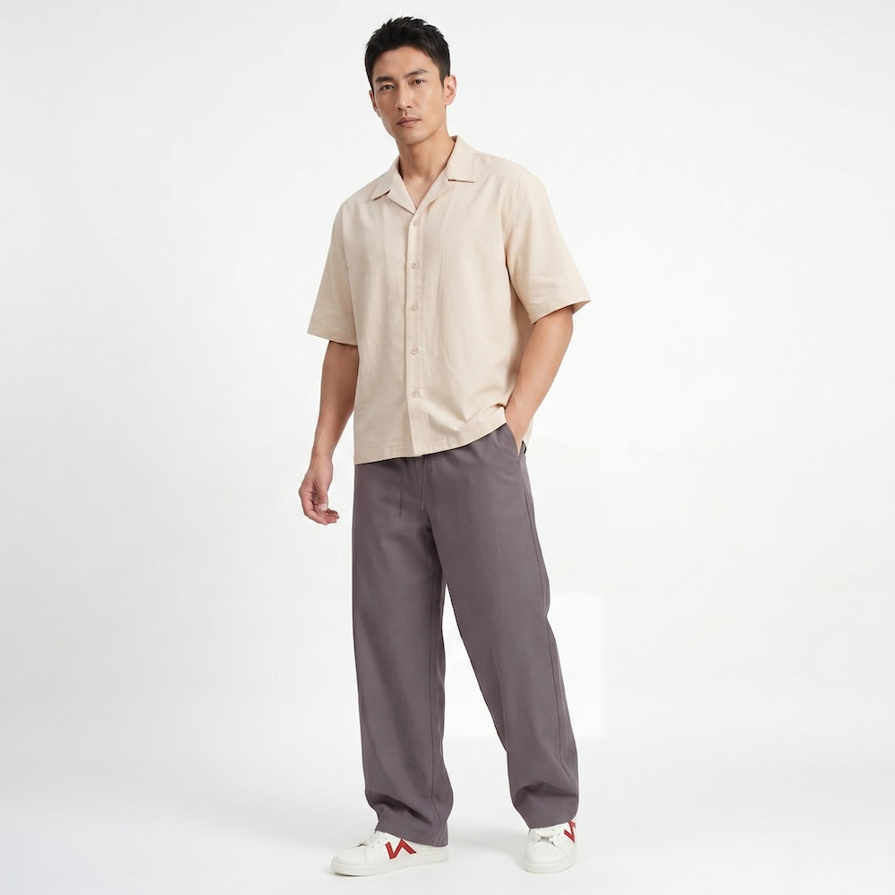 Hane - Pantalon balloon relax en lin