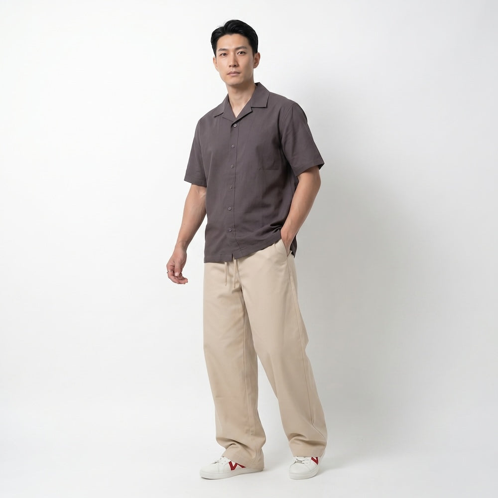 Hane - Pantalon balloon relax en lin