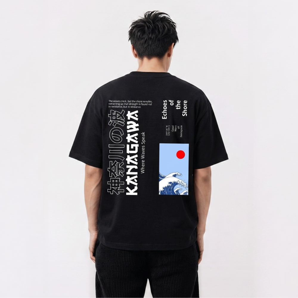 Kanagawa - T-shirt japonais oversize